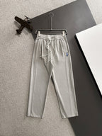 Ralph Lauren Men's Grey Drawstring Straight‑Leg Sweatpants