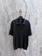 Ralph Lauren Men's Rib‑Knit Johnny Collar Short‑Sleeve Polo Shirt