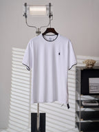 Polo Ralph Lauren Men's Contrast‑Trim Crew‑Neck Short‑Sleeve T‑Shirt, Navy Pony Embroidery