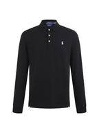 Polo Ralph Lauren Men’s Long‑Sleeve Pique Polo Shirt With White Pony Embroidery