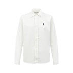 Men's Long‑Sleeve Button‑Down Shirt, Small Logo Embroidery On Left Chest