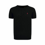 Ralph Lauren Men's Short‑Sleeve Cable‑Knit Crew Neck Sweater