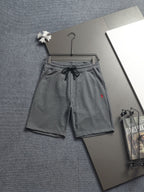 Ralph Lauren Men's Drawstring French Terry Sweat Shorts With Red Pony Logo