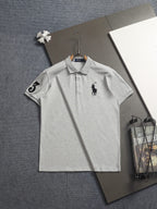 Ralph Lauren Men's Big Pony Short‑Sleeve Polo Shirt With Number‑3 Sleeve Logo