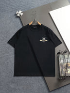 AMIRI Sounds Small Chest Logo Crew‑Neck Short‑Sleeve T‑Shirt