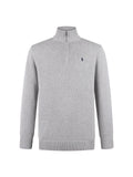 Polo Ralph Lauren Men’s Quarter‑Zip Knit Sweater With Red Pony Embroidery