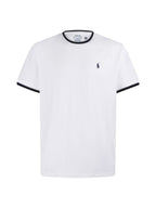 Men's Ringer‑Trim Crew‑Neck Short‑Sleeve T‑Shirt, Small Pony Embroidery