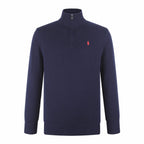 Polo Ralph Lauren Men’s Quarter‑Zip Knit Sweater, Ribbed Mock Neck Pullover