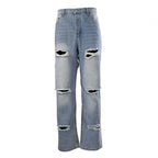Acne Studios Multi‑Ripped Wide‑Leg Jeans