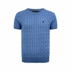 Ralph Lauren Men's Short‑Sleeve Cable‑Knit Crew Neck Sweater