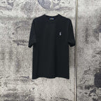 Men's Crew‑Neck Short‑Sleeve T‑Shirt with Small Blue Pony Embroidery