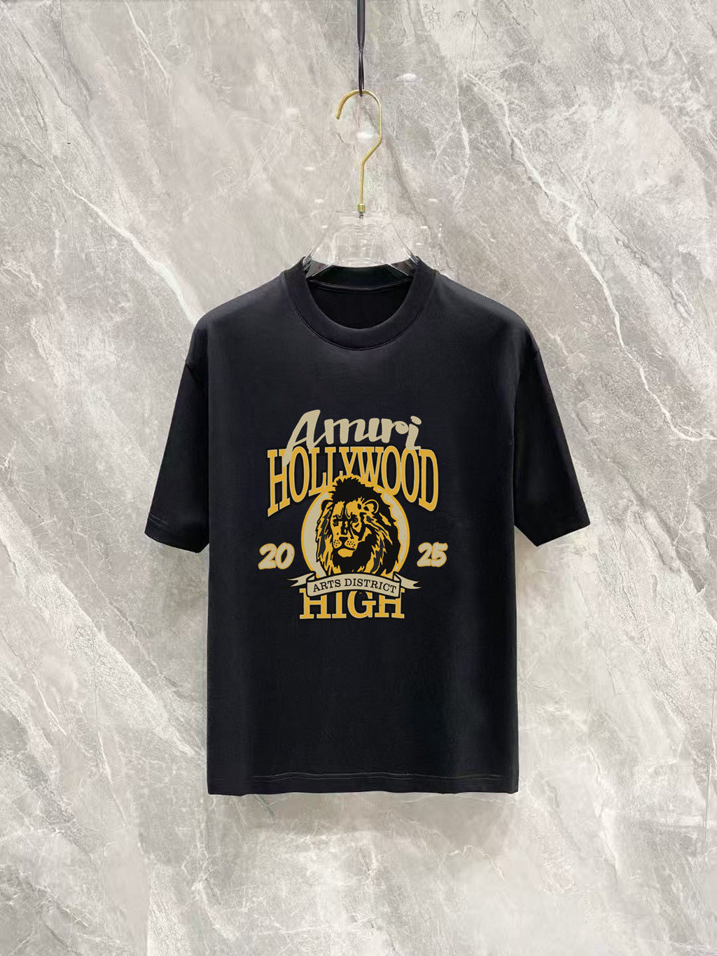 AMIRI Hollywood Arts District High Lion Graphic Short‑Sleeve Tee