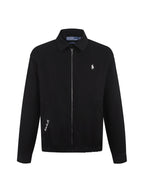 Polo Ralph Lauren Men’s Zip‑Up Harrington Jacket With White Pony & Script Embroidery