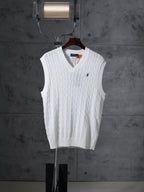 Ralph Lauren Men's Cable‑Knit V‑Neck Sweater Vest