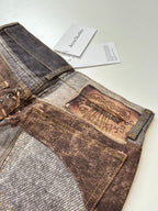 Acne Studios Multi‑Texture Washed Wide‑Leg Jeans