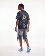 Vale Forever Chain Jorts Blue