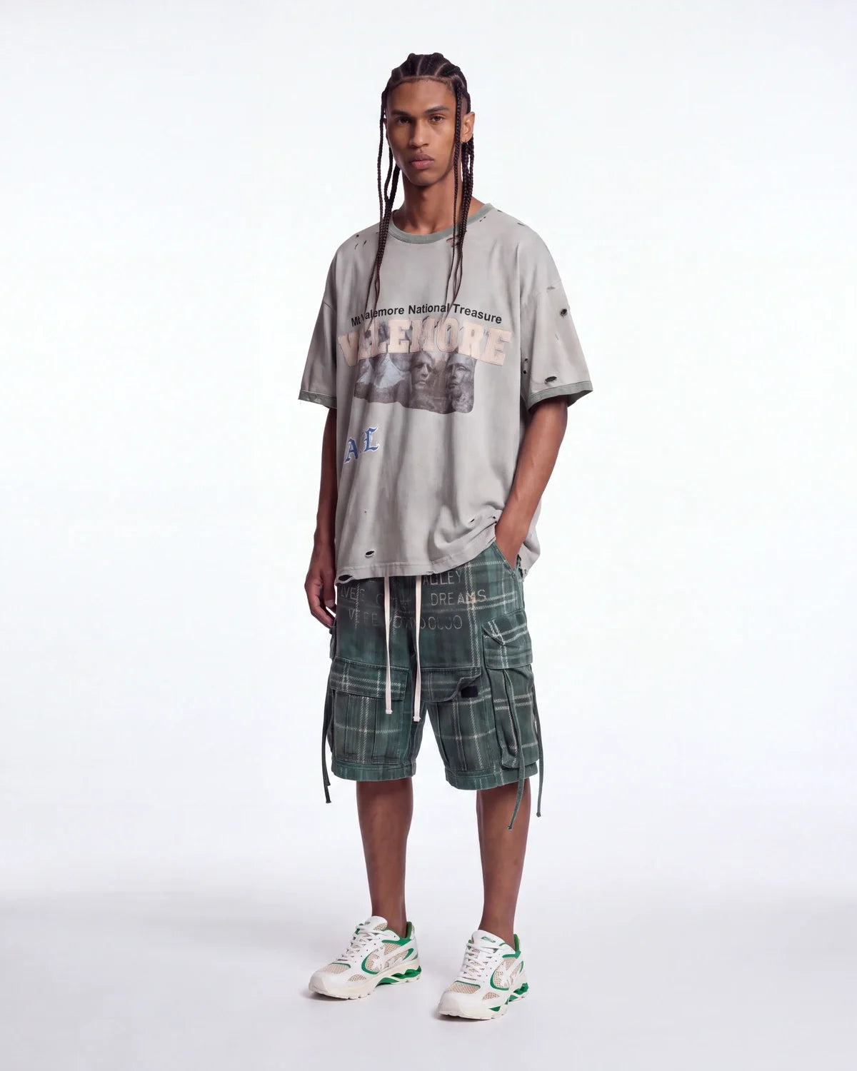 Vale Forever Oxford Camo Jorts Green