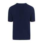 Emporio Armani Textured Knit Crew Neck Short‑Sleeve Top