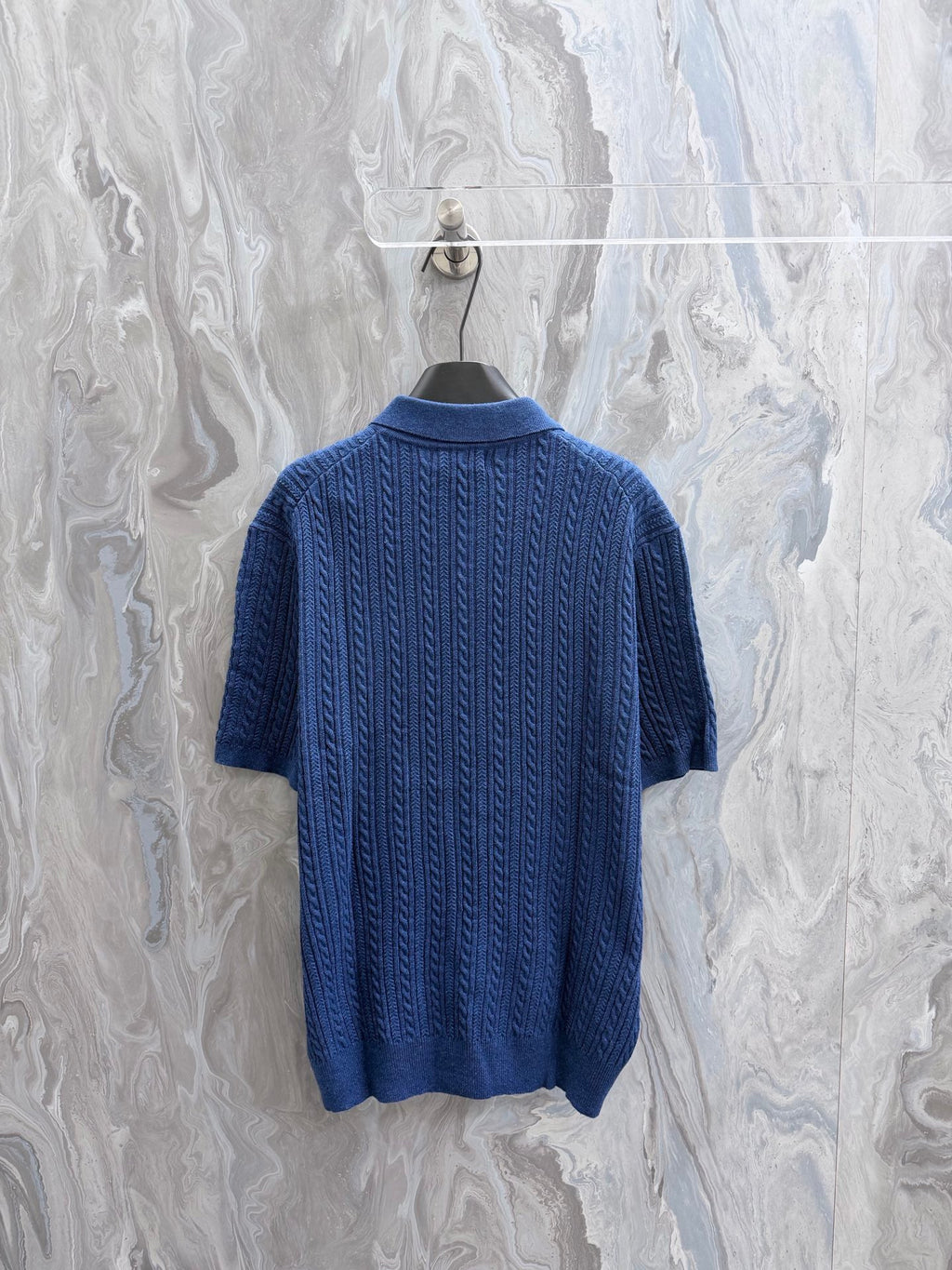 Ralph Lauren Men's Cable‑Knit Short‑Sleeve Polo Shirt