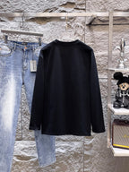 AMIRI MA Monogram Chest Graphic Long‑Sleeve Tee, Black
