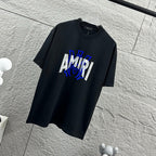 AMIRI Embellished Layered Logo Crew-Neck Short-Sleeve T-Shirt