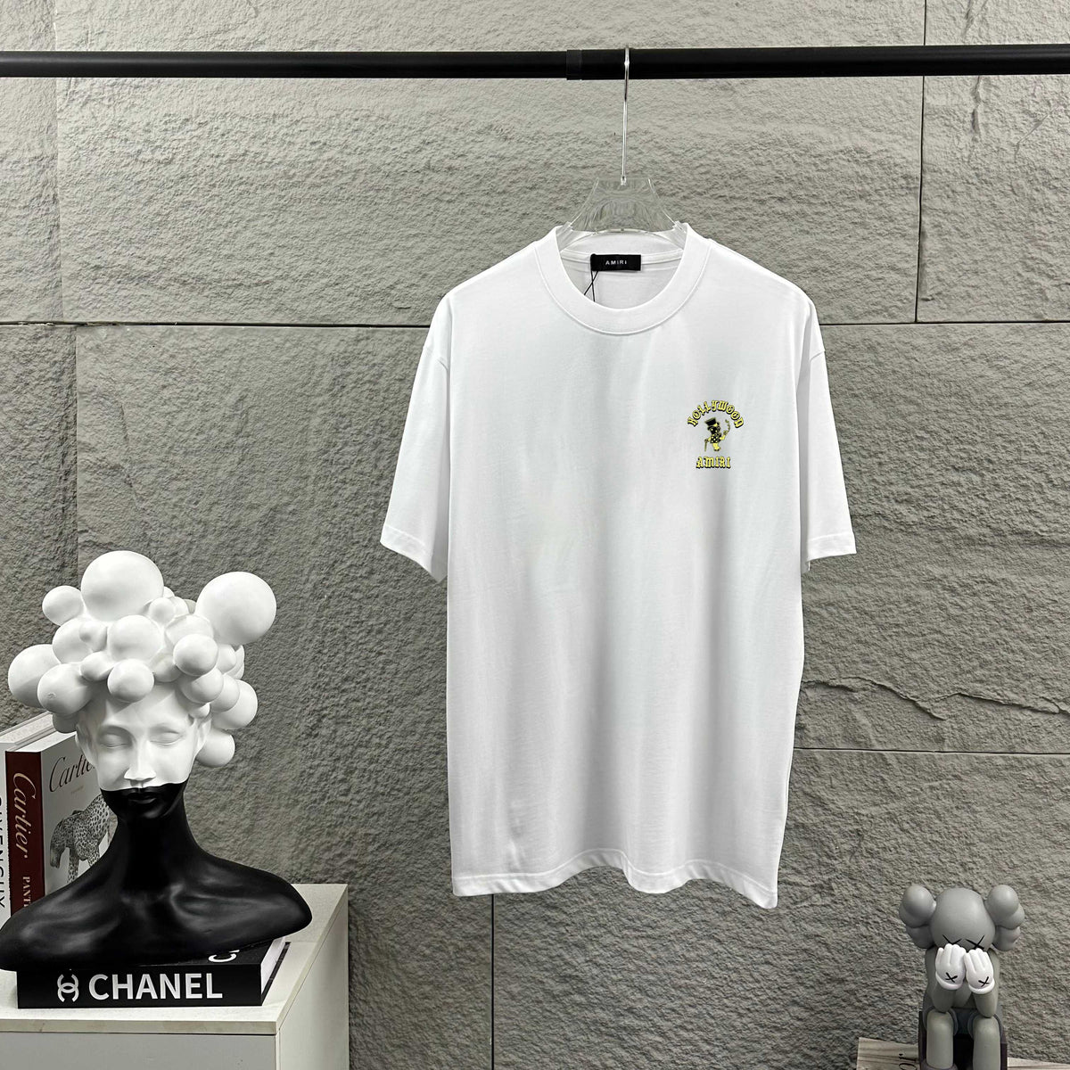 AMIRI Hollywood Cartoon Graphic Back‑Print Crew‑Neck Short‑Sleeve T‑Shirt