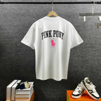 Polo Ralph Lauren Men’s Crew‑Neck Short‑Sleeve T‑Shirt With Pink Pony Embroidery