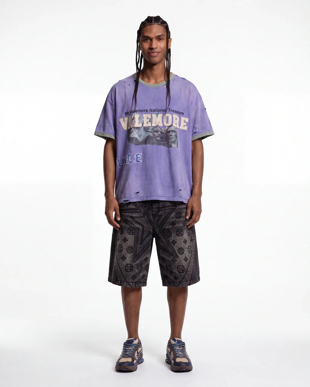 Vale Forever Camp Ringer Tee Lake Purple