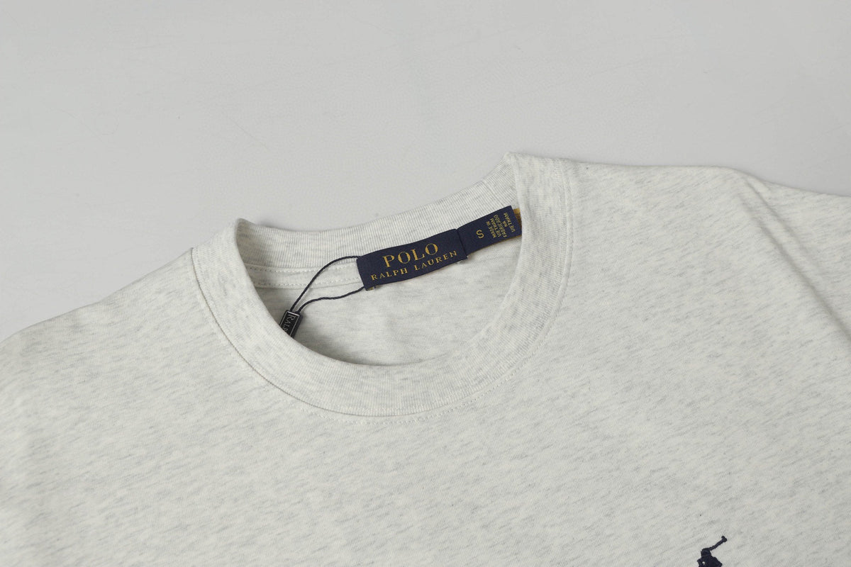 Ralph Lauren Men's Heather Crew‑Neck Short‑Sleeve Pony Logo T‑Shirt