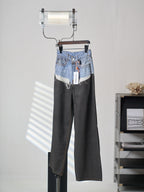 Acne Studios Spliced Deconstructed Wide‑Leg Denim Trousers
