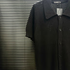 AMIRI Minimal Logo Short‑Sleeve Knit Cardigan