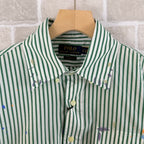 Ralph Lauren Men's Paint‑Splatter Striped Long‑Sleeve Button‑Down Shirt