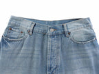 Acne Studios Heavy‑Ripped Distressed Washed Denim Wide‑Leg Jort Shorts