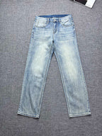 Ralph Lauren Men's Light Washed Wide‑Leg Denim Jeans