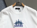 AMIRI Star Embellished Logo Crew‑Neck Short‑Sleeve T‑Shirt