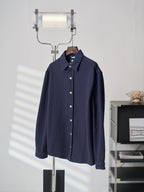 Polo Ralph Lauren Men's Navy Textured Long‑Sleeve Button‑Up Shirt