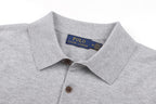 Polo Ralph Lauren Men’s Long‑Sleeve Knit Polo Sweater With Navy Pony Embroidery
