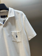 Polo Ralph Lauren Men’s Terry‑Cloth Short‑Sleeve Polo Shirt With Pocket Pony Logo