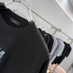 AMIRI Rhinestone Monogram Chest Logo Crew Neck Short‑Sleeve T‑Shirt