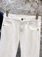 Ralph Lauren Men's White Wide‑Leg Denim Pants