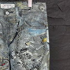 Acne Studios Ornate Chain‑Print Straight‑Leg Jeans