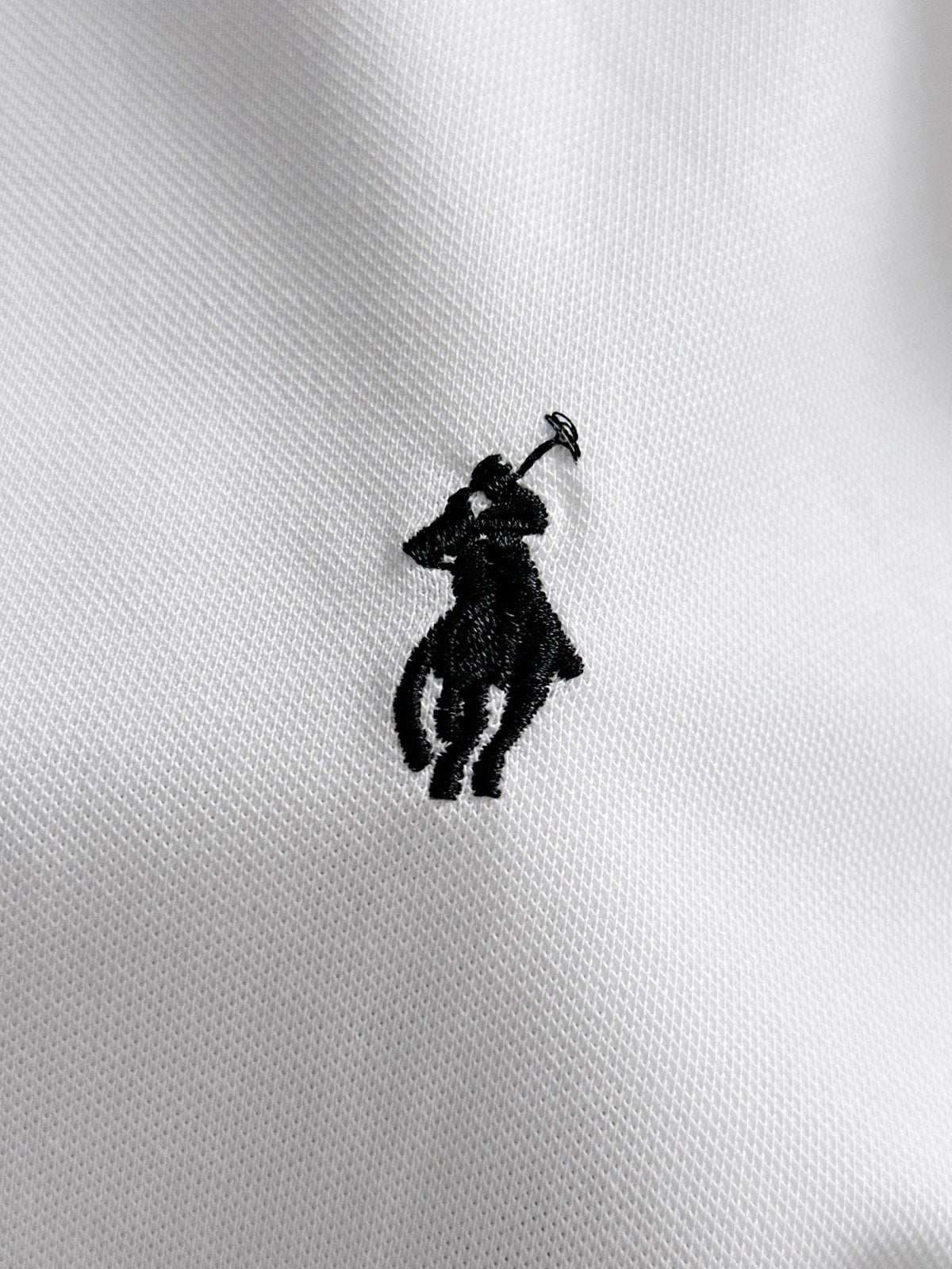 Ralph Lauren Men's Waffle‑Collar Contrast‑Trim Short‑Sleeve Polo Shirt With Black Pony Logo