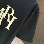 AMIRI Overlapped Stacked Logo Crew‑Neck Short‑Sleeve T‑Shirt
