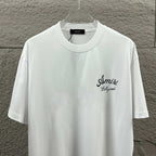AMIRI Hollywood Cursive Back‑Print Crew‑Neck Short‑Sleeve T‑Shirt