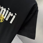 AMIRI Gothic Script With Emblem Crew‑Neck Short‑Sleeve T‑Shirt