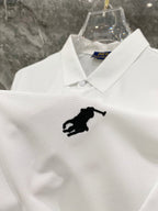 Ralph Lauren Men's Solid Short‑Sleeve Piqué Polo Shirt With Small Black Pony Logo