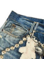 Acne Studios Ornate Graphic‑Print Wide‑Leg Denim Jeans