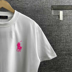Polo Ralph Lauren Men’s Crew‑Neck Short‑Sleeve T‑Shirt With Pink Pony Embroidery