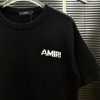AMIRI Pixel‑Logo Short‑Sleeve Knit T‑Shirt