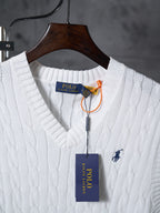 Ralph Lauren Men's Cable‑Knit V‑Neck Sweater Vest